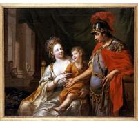 YIMACBJXX Famous Colorful Art Print Art Painting Hectors Departure by Johann Heinrich Wilhelm Tischbein Abstract Picture Canvas for Home Decor 60x90cm