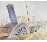 YIMACBJXX Famous Colorful Art Print Art Painting Paddle Steamers Bristol Quay by Eric Ravilious Abstract Picture Canvas for Home Decor 60x90cm