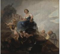 YIMACBJXX Famous Colorful Art Print Art Painting Poesie Et Poetes Poetry and Poets by Francisco De Goya Abstract Picture Canvas for Home Decor 60x90cm