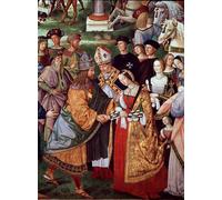 YIMACBJXX Famous Colorful Art Print Art Painting Poet Presents Eleonore of Portugal to Emperor Frederic Iii by Bernardino Di Betto Pinturicchio Abstract Picture Canvas for Home Decor 60x90cm
