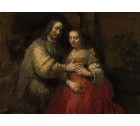 YIMACBJXX Famous Colorful Art Print Art Painting Portrait of a couple as isaac and rebecca, known as the jewish bride. by Rembrandt van Rijn Abstract Picture Canvas for Home Decor 60x90cm
