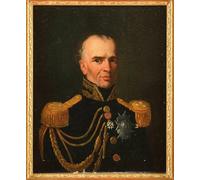 YIMACBJXX Famous Colorful Art Print Art Painting Portrait of General Antoine Drouot by Horace Vernet Abstract Picture Canvas for Home Decor 60x90cm