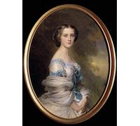 YIMACBJXX Famous Colorful Art Print Art Painting Portrait of Louise Sophie Melanie Renouard De Bussiere by Xaver Winterhalter Abstract Picture Canvas for Home Decor 60x90cm