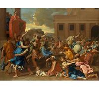 YIMACBJXX Famous Colorful Art Print Art Painting Rape of the Sabine Women by Nicolas Poussin Abstract Picture Canvas for Home Decor 60x90cm