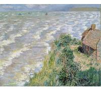YIMACBJXX Famous Colorful Art Print Art Painting Rising Tide At Pourville by Claude Monet Abstract Picture Canvas for Home Decor 60x90cm