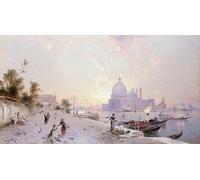 YIMACBJXX Famous Colorful Art Print Art Painting Saint Mary of Santa Maria Della Salute by Richard Unterberger Abstract Picture Canvas for Home Decor 60x90cm
