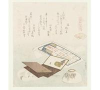 YIMACBJXX Famous Colorful Art Print Art Painting Shell Colorirogai a Comparison of Genroku Poems and Shells Genroku Kasen Kaiawase by Katsushika Hokusai Abstract Picture Canvas for Home Decor 60x90cm