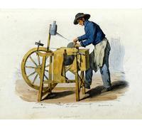 YIMACBJXX Famous Colorful Art Print Art Painting Small Metier of the City of Naples a Sharpener by Filippo Palizzi Abstract Picture Canvas for Home Decor 60x90cm