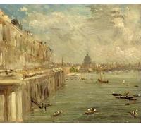 YIMACBJXX Famous Colorful Art Print Art Painting Somerset House Terrace From Waterloo Bridge by John Constable Abstract Picture Canvas for Home Decor 60x90cm