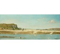 YIMACBJXX Famous Colorful Art Print Art Painting the Banks of the River Durance At Saint Paul by Paul Camille Guigou Abstract Picture Canvas for Home Decor 60x90cm