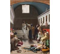 YIMACBJXX Famous Colorful Art Print Art Painting the Baths of Pompeii by Domenico Morelli Abstract Picture Canvas for Home Decor 60x90cm