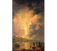 YIMACBJXX Famous Colorful Art Print Art Painting the Eruption of Mount Vesuvius in by Pierre Jacques Volaire Abstract Picture Canvas for Home Decor 60x90cm