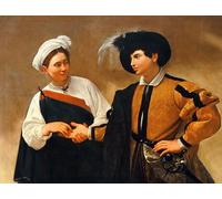 YIMACBJXX Famous Colorful Art Print Art Painting the Fortune Teller by Merisi Caravaggio Abstract Picture Canvas for Home Decor 60x90cm