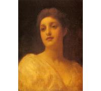 YIMACBJXX Famous Colorful Art Print Art Painting the Head of a Girl by Lord Frederick Leighton Abstract Picture Canvas for Home Decor 60x90cm