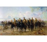 YIMACBJXX Famous Colorful Art Print Art Painting the Retreat From Mons by Lady Butler Abstract Picture Canvas for Home Decor 60x90cm