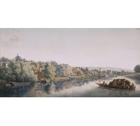 YIMACBJXX Famous Colorful Art Print Art Painting the Thames At Richmond by William Marlow Abstract Picture Canvas for Home Decor 60x90cm