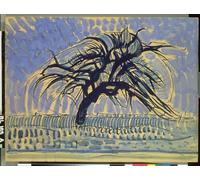 YIMACBJXX Famous Colorful Art Print Art Painting Tree Inby Piet Mondrian Abstract Picture Canvas for Home Decor 60x90cm