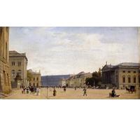 YIMACBJXX Famous Colorful Art Print Art Painting Unter Den Linden Berlin by Johann Eduard Abstract Picture Canvas for Home Decor 60x90cm