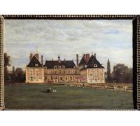 YIMACBJXX Famous Colorful Art Print Art Painting View of the castle of Marie Caroline Duchess of Berry a Rosny in the Yvelines by Jean Baptiste Camille Corot for Home Decor 60x90cm