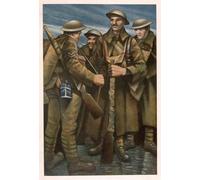 YIMACBJXX Famous Modern Prints Decorative Paintings a Group of Soldiers From British Artists At the Front by Christopher Richard Wynne Nevinson Poster Painting Art for Home Decor 60x90cm