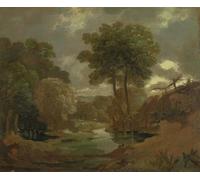 YIMACBJXX Famous Modern Prints Decorative Paintings a Pool in the Woods by Gainsborough Poster Painting Art for Home Decor 60x90cm