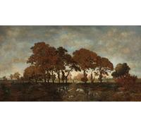 YIMACBJXX Famous Modern Prints Decorative Paintings After the Rain by Theodore Rousseau Poster Painting Art for Home Decor 60x90cm