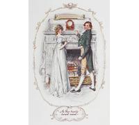 YIMACBJXX Famous Modern Prints Decorative Paintings As They Hastily Turned Round Illustration From 'pride and Prejudice by Charles Edmund Brock Poster Painting Art for Home Decor 60x90cm