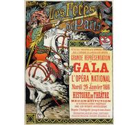 YIMACBJXX Famous Modern Prints Decorative Paintings Bal At the Opera De Paris Poster by Eugene Grasset Poster Painting Art for Home Decor 60x90cm