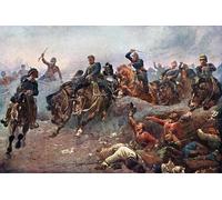 YIMACBJXX Famous Modern Prints Decorative Paintings British Artillery Entering the Enemy Lines At Tel El Kebir by Unbekannt Poster Painting Art for Home Decor 60x90cm