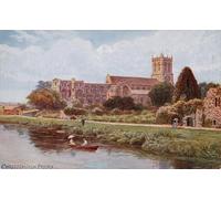 YIMACBJXX Famous Modern Prints Decorative Paintings Christchurch Priory by Alfred Robert Quinton Poster Painting Art for Home Decor 60x90cm