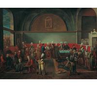 YIMACBJXX Famous Modern Prints Decorative Paintings Dinner At the in Honour of an Ambassador by Jean Baptiste Vanmour Poster Painting Art for Home Decor 60x90cm