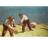 YIMACBJXX Famous Modern Prints Decorative Paintings Mowing Mountain Farmers by Albin Egger Lienz Poster Painting Art for Home Decor 60x90cm