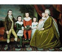 YIMACBJXX Famous Modern Prints Decorative Paintings Mrs.Noah Smith and Her Children by Ralph Earl Poster Painting Art for Home Decor 60x90cm