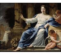 YIMACBJXX Famous Modern Prints Decorative Paintings Polyhymnia Muse of Eloquence by Simon Vouet Poster Painting Art for Home Decor 60x90cm