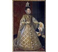 YIMACBJXX Famous Modern Prints Decorative Paintings Portrait in Foot of the Infante by Sánchez Coello Poster Painting Art for Home Decor 60x90cm