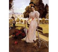 YIMACBJXX Famous Modern Prints Decorative Paintings Portrait of Princess Z. N. Yusupova with her Two Sons at Arkhangelskoe Francois Flameng Poster Painting Art for Home Decor 60x90cm