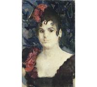 YIMACBJXX Famous Modern Prints Decorative Paintings Portrait of Tatyana Lyubatovich As Carmen by Mikhail Aleksandrovich Vrubel Poster Painting Art for Home Decor 60x90cm