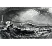 YIMACBJXX Famous Modern Prints Decorative Paintings Ramsgate From 'picturesque Views on the Southern by Robert Wallis by Mallord William Turner Poster Painting Art for Home Decor 60x90cm