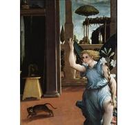 YIMACBJXX Famous Modern Prints Decorative Paintings the Annunciation Detail of the Angel by Famous Artist Poster Painting Art for Home Decor 60x90cm