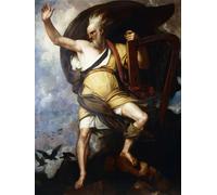 YIMACBJXX Famous Modern Prints Decorative Paintings the Bard by Benjamin West Poster Painting Art for Home Decor 60x90cm
