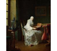 YIMACBJXX Famous Modern Prints Decorative Paintings the Bird Organ or a Woman Varying Her Pleasures by Jean Baptiste Simeon Chardin Poster Painting Art for Home Decor 60x90cm