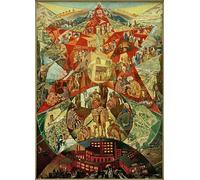 YIMACBJXX Famous Modern Prints Decorative Paintings the Construction of the Central Asian Soviet Republics by Heinrich Vogeler Poster Painting Art for Home Decor 60x90cm