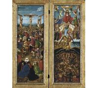 YIMACBJXX Famous Modern Prints Decorative Paintings the Crucifixion the Last Judgment Diptych by Jan Van Eyck Poster Painting Art for Home Decor 60x90cm