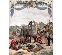 YIMACBJXX Famous Modern Prints Decorative Paintings the Death of Henri De La Tour D'auvergne Viscount De Turenne by Maurice Leloir Poster Painting Art for Home Decor 60x90cm