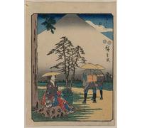 YIMACBJXX Famous Modern Prints Decorative Paintings the Fifty-three Stations of the Tokaido Hara by Ando Hiroshige Poster Painting Art for Home Decor 60x90cm