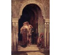 YIMACBJXX Famous Modern Prints Decorative Paintings the Fugitives by Edouard Frederic Wilhelm Richter Poster Painting Art for Home Decor 60x90cm