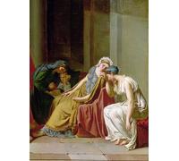 YIMACBJXX Famous Modern Prints Decorative Paintings the Oath of the Horatii Detail of a Group of Women to the Right by Jacques Louis David Poster Painting Art for Home Decor 60x90cm