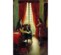 YIMACBJXX Famous Modern Prints Decorative Paintings the Petitions Room the King for Permission to Explore the Mississippi by Howard Pyle Poster Painting Art for Home Decor 60x90cm