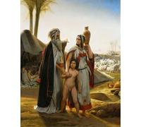 YIMACBJXX Famous Modern Prints Decorative Paintings the Repudiation of Hagar by Horace Vernet Poster Painting Art for Home Decor 60x90cm