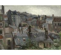 YIMACBJXX Famous Modern Prints Decorative Paintings View From Vincent's Studio by Vincent Van Gogh Poster Painting Art for Home Decor 60x90cm
